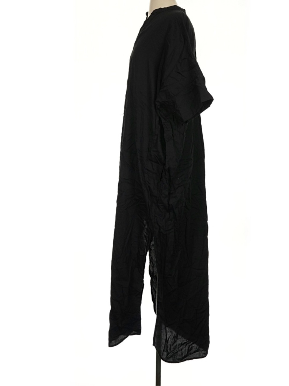 Ocean+Main Los Angeles Black Long Cotton Caftan Dress Size S/M - Picture 3 of 7